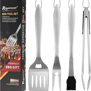 Juego de Herramientas Profesionales para <span class=keywords><strong>Barbacoa</strong></span> de 4 Piezas, <span class=keywords><strong>Kit</strong></span> de Parrilla Resistente para Restaurante al Aire Libre y Jardín - Product Image 1