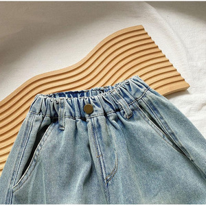 Jeans vintage délavés pour garçons, pantalons à taille élastique, pantalons <span class=keywords><strong>baggy</strong></span> pour garçons de 3 à 8 ans, bébés garçons - Product Image 5