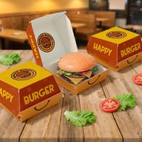 Service d'impression personnalisé OEM, différentes tailles, boîte à hamburger jetable compostable pour emballage de plats chauds à emporter
