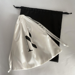 Custom Printed Silk Satin Drawstring Dust <strong>Bag</strong> for Cloth Handbag Underwear Cap Shoe <strong>Hair</strong> <strong>Dryer</strong> Packaging Luxury Gift <strong>Bags</strong> - Product Image 2