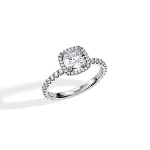 Newest Factory Wholesale <b>Cushion</b> Cut Diamond <b>Ring</b> Rhodium Plated Solid White Gold Jewelry <b>Wedding</b> Anniversary Party Engagement - Product Image 3