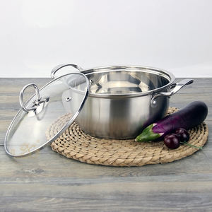 Set di Pentole in Acciaio Inox a 4 Pezzi, Design Moderno, con Coperchi in Vetro, Adatto per Forno e Lavastoviglie, Pentole da Cucina - Product Image 5