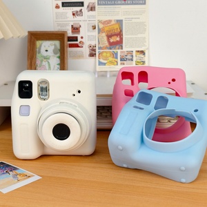 Étui de protection en silicone de couleur unie pour Instax MiniSE, étui souple résistant à l'usure, sac rigide, étui adapté pour <span class=keywords><strong>appareil</strong></span> <span class=keywords><strong>photo</strong></span> <span class=keywords><strong>instantané</strong></span> - Product Image 2