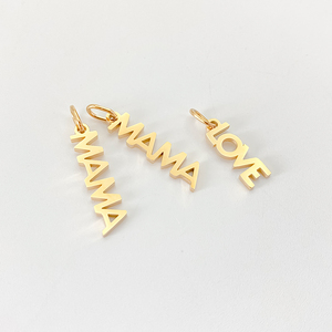 Pendentif Emanco tendance en acier inoxydable plaqué <span class=keywords><strong>or</strong></span> avec breloque MaMa, accessoire délicat pour <span class=keywords><strong>femme</strong></span>, idéal pour la fête des Mères - Product Image 2