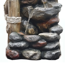 <span class=keywords><strong>Fontaine</strong></span> d'eau rustique en bois et pierres empilées pour la décoration intérieure et extérieure du <span class=keywords><strong>jardin</strong></span> avec fonction d'humidification - Product Image 6