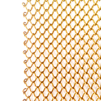 Maille de chaîne en aluminium peint légère, diamètre du fil 0,8 mm, pas du fil 7,5 mm, ouverture 4 mm, certifiée CE, pour rideaux décoratifs