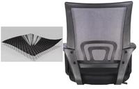 Chaise de bureau ergonomique à dossier en maille, réglable en hauteur, avec accoudoirs fixes, base en nylon, multicolore, pour usage commercial, fournie directement par l'usine