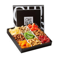 Custom Design Walnoot Pitten Cashew Droog Fruit Geschenkverpakking Hoge Kwaliteit Vier Compartimenten Noten Doos