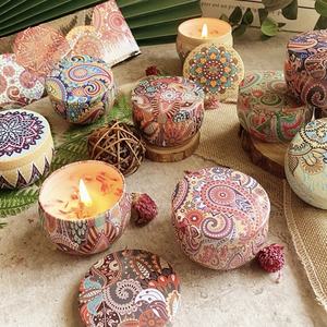 Velas clásicas personalizadas de aromaterapia de aceite esencial de flores secas Juego de regalo personalizado de velas de aromaterapia de aceite esencial - Product Image 5