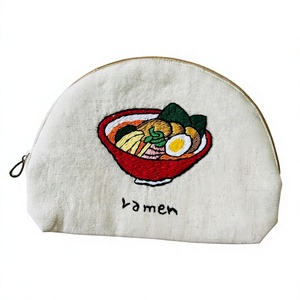 Cartera de Lona Unisex Multidecorativa Bordada a Mano con Forro de Algodón, Estilo Vintage y Cierre de Cremallera - Product Image 1