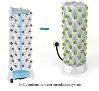 Système de jardinage hydroponique vertical autonome pour légumes, modèle Pineapple Tower, sans terre, pour intérieur – L'outil de jardinage ultime