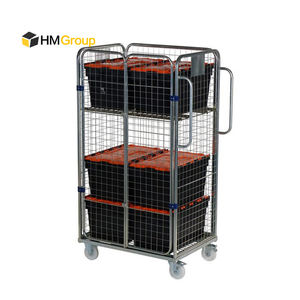 4-zijdige <span class=keywords><strong>Merchandise</strong></span> <span class=keywords><strong>Trolley</strong></span> Met Deuren Rolkooi Voor Opslag En Retail - Product Image 2