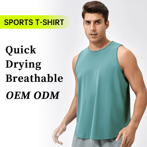 Custom Blank Style V Neck Fitness Workout Polyester Muscle Training Bodybuilding Sleeveless Slim Fit Men Vest - Product Image 1