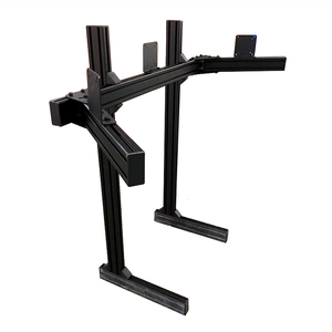 Soporte de Monitor Triple Personalizado para Simulador de Carreras, Soporte de Pantalla de Aluminio con Ranura en T 4080 con Soporte de Piso para Juegos de Carreras Simulados - Product Image 2