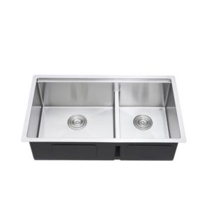 Éviers de <span class=keywords><strong>cuisine</strong></span> double cuve en acier inoxydable 304 à montage par le haut, design personnalisé, vente en gros, à prix abordable - Product Image 6