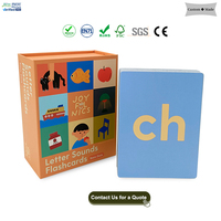 Cartes d'apprentissage personnalisées, cartes épaisses, boîte à fermeture magnétique, flashcards éducatives, impression avec pelliculage mat, vente en gros, usine OEM