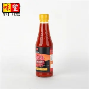 HACCP BRC OEM chino fábrica caliente rojo picante salsa de Chile Halal 320g botellas de vidrio salsa de Chile Sambal Oelek