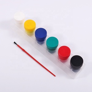 Ensemble de pigments Foska, boîte de <span class=keywords><strong>gouache</strong></span> <span class=keywords><strong>liquide</strong></span>, pigments lavables en plastique pour designers, peinture à la tempère, 6 couleurs vibrantes, ensemble de peinture de 22 ml pour enfants - Product Image 6