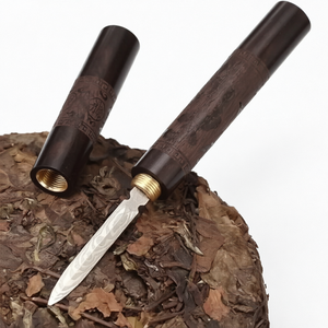 Outil à thé en bois, briseur de gâteau de thé cylindrique, couteau à thé en bois, outil de service du thé, accessoire traditionnel pour la cérémonie du thé - Product Image 1