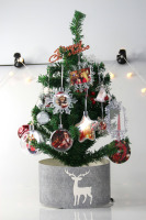 Ornement de Noël transparent personnalisé avec photo, estampage à chaud, en aluminium, logo personnalisé, cadeau décoratif