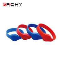 Bracelet NFC réutilisable en silicone avec puce NTAG213 pour conférences, parcs d'attractions, gymnases - Étanche, paiement sans argent liquide, gestion des visiteurs