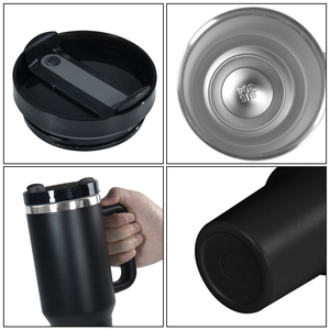 Ly giữ nhiệt RTS Stocked H2.0 40oz phủ sơn tĩnh điện có tay cầm, làm bằng thép không gỉ, dung tích 40 oz, nhiều màu sắc (8 màu), 8 cái/thùng - Product Image 2