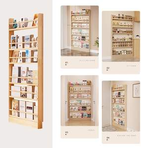 ชั้นวางหนังสือติดผนังไม้ไผ่พร้อมตู้เก็บของแบบซ่อนประตู โครงสร้างแข็งแรง ติดตั้งง่าย เหมาะสำหรับบ้าน สำนักงาน ห้องนั่งเล่น - Product Image 5
