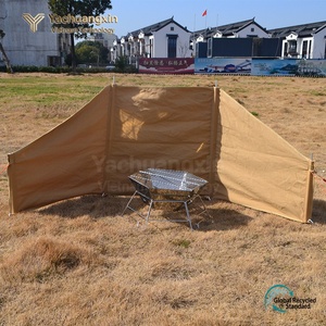 Canvas Windscreen With Fire Pit <b>For</b> Camping Outdoor Use All Seasons Rustic Style - Product Image 6
