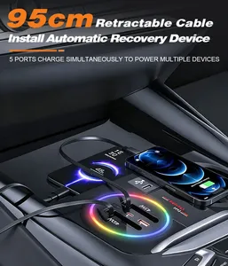 Estación de carga Vtear para coche, adaptador de carga multidispositivo, accesorios de decoración interior para automóvil, para <span class=keywords><strong>BMW</strong></span> <span class=keywords><strong>X4</strong></span> G02 <span class=keywords><strong>X4</strong></span> <span class=keywords><strong>M</strong></span> F98 2018-2024 - Product Image 6