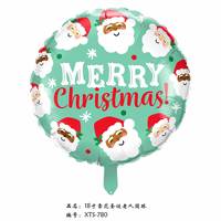 Ballons gonflables en feuille d'aluminium de 18 pouces pour Noël, décorations de fête, fournitures en gros