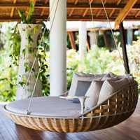 Jardin extérieur Patio étanche balançoire double macramé suspendu oeuf chaise pour cour parc