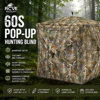 Tente de chasse pop-up portable en tissu Oxford, abri au sol à montage rapide pour la chasse au cerf et au dinde - Direct Usine