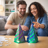 Vente en gros de jouets anti-stress à la mode, mini vortex en spirale imprimé en 3D pour enfants
