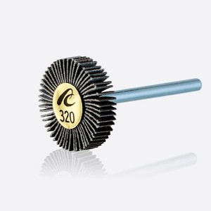 Roue à lamelles polygonales Ichiguchi Co., Ltd. grain 80 pour meuleuse à mortaiseuse, abrasif en alumine pour le meulage de surface - Product Image 3