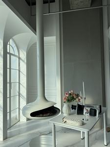 Cheminée suspendue moderne Cheminée flottante autoportante montée au plafond à l'éthanol biologique pour l'intérieur de la maison d'hôtels - Product Image 3