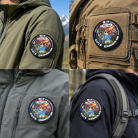 Parche de PVC Suave 3D Personalizado, Insignia de Morale de Dibujos Animados, Parches Tácticos de Goma con Gancho y Bucle para Mochilas y Bolsos