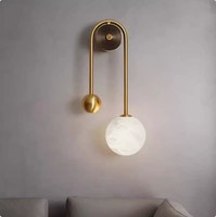 Lampe murale en marbre naturel espagnol - Style moderne minimaliste de luxe pour salon, chambre à coucher, chevet, couloir, éclairage décoratif