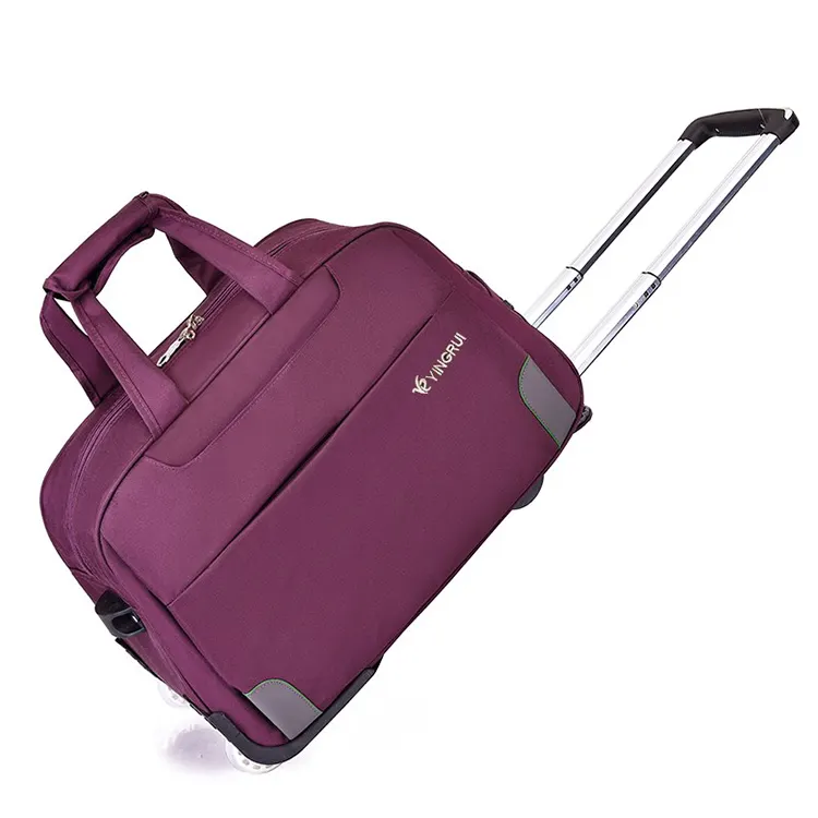 Прочный нейлоновый женский дорожный деловой чемодан-поло на колесиках с ручкой для переноски