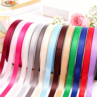 Pita Grosgrain Poliester 100% 3.8cm, Warna Solid, untuk Pembungkus Kotak Hadiah, Kue, Kemasan Bunga, Dekorasi DIY