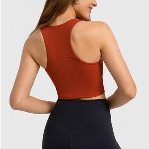 Luluyun Women <strong>Racer</strong> Back Build-in Bra Workout Fitness Running Back Vest Gym Ladies <strong>tank</strong> <strong>Top</strong> With Bra Padding - Product Image 5