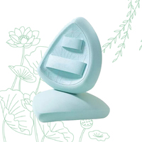 JLY Exclusivo Brocha de Maquillaje de Diseño Hoja de Loto, Sin Látex, Lavable, Densa, para Aplicación de Base en Polvo y Detalles