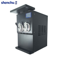 Machine à granita professionnelle de comptoir avec contrôle de température indépendant par roulement, 2 bacs, 110V/220V, pour smoothies et milkshakes