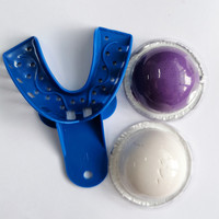 Pâte d'empreinte dentaire en silicone pour blanchiment des dents, base blanche + bleue 20g/25g CN, fournie directement par l'usine pour cliniques