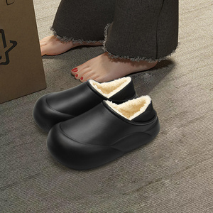 Chaussons d'hiver pour hommes en EVA, à bout ouvert, antidérapants, doublés polaire, épais, chauds, légers, imperméables, séchage rapide, pour intérieur et extérieur, par temps froid - Product Image 6
