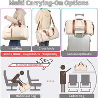 Sac de voyage pour femme, sac de sport avec compartiment à chaussures pour les voyages de week-end