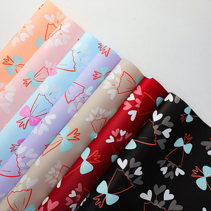 Bouquet Tim Bóng Giấy Hàn Quốc Thiết Kế Hoa Giấy Gói Không Thấm Nước Bán Hoa Nguồn Cung Cấp Hoa Quà Tặng Cho Bao Bì - Product Image 2