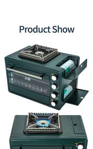 Four à pizza multifonctionnel pour l'extérieur, au <span class=keywords><strong>propane</strong></span>/butane, cuisinière de camping, 2 en 1, cassette, petit four à pâtisserie portable - Product Image 3