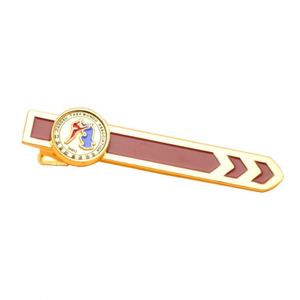 Business High-Grade Alloy Heart Shape <b>Hand</b>-painted Custom Tie Clip with Printable Logo for Company Enterprise School Use - Product Image 1