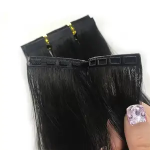 Topelles new product Skin Weft Snap hair extensions high quality Invisible Tape Remy Human Hair Clip In hair extensions