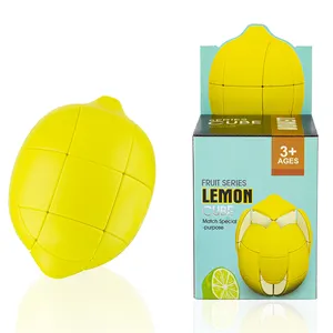 Yeni tasarım meyve yaratıcı oyuncaklar limon 3x3 hız sihirli küp bulmaca eğitici oyuncaklar çocuklar için